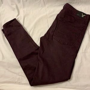 Maroon American eagle jeans